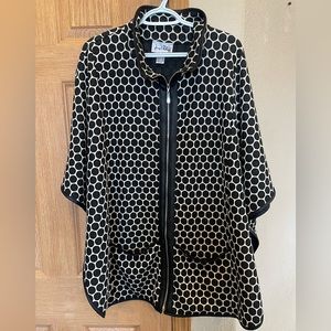 Joseph Ribkoff Polka Dot Relaxed Fit Jacket